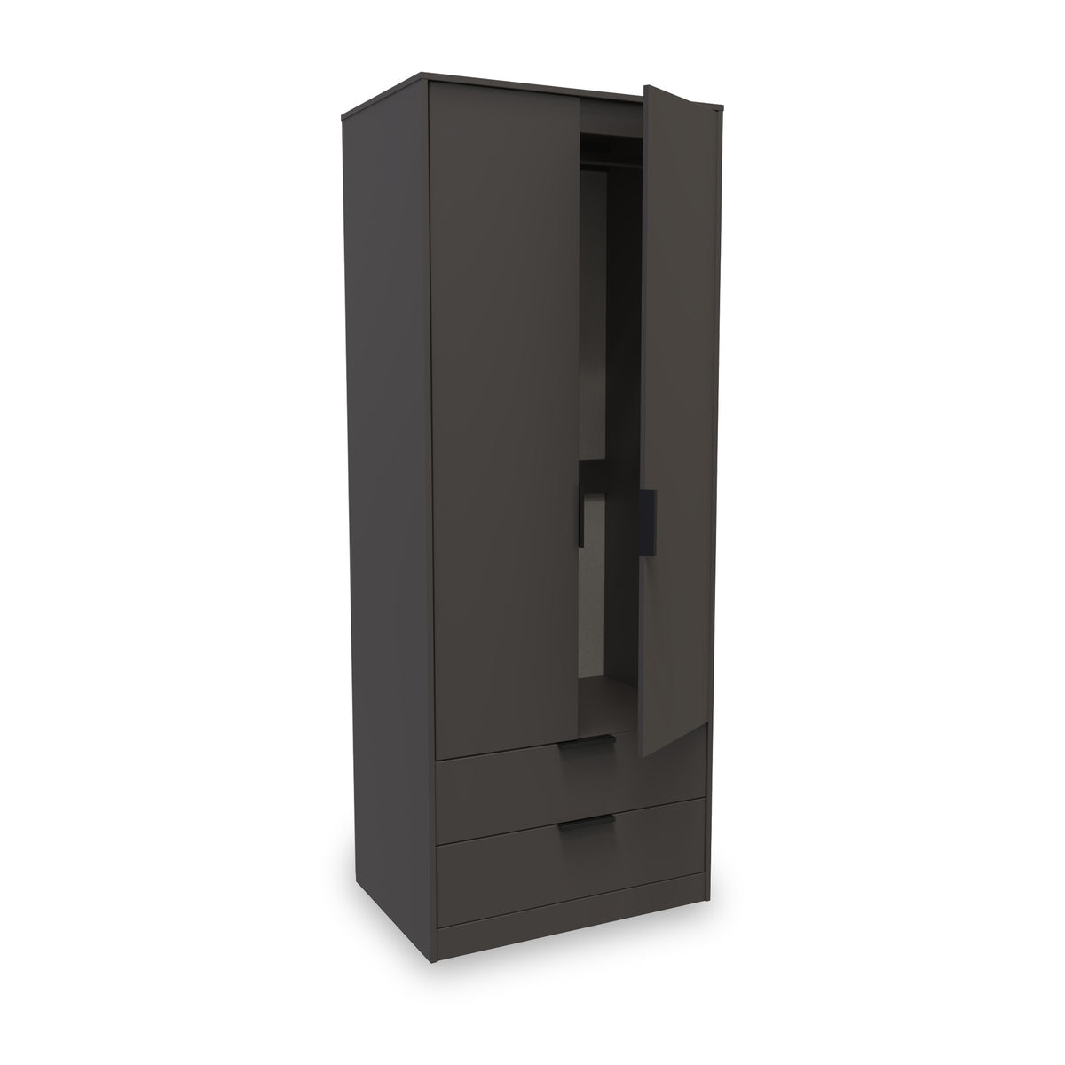 Moreno Graphite Grey 2 Door 2 Drawer Double Wardrobe from Roseland furniture