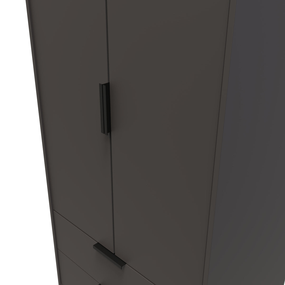 Moreno Graphite Grey 2 Door 2 Drawer Double Wardrobe from Roseland furniture