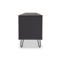 Moreno Graphite Grey 2 Door 2 Drawer Sideboard Cabinet with hairpin legs from Roseland Furniture