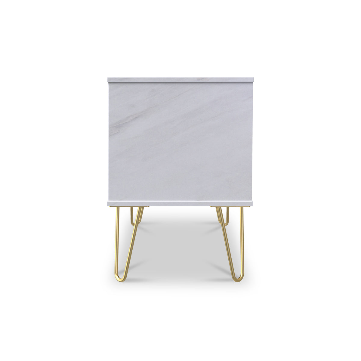 Moreno Marble Effect Wireless Charging 2 Drawer Side Table