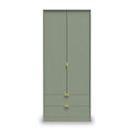 Moreno Olive Green 2 Door 2 Drawer Double Wardrobe from Roseland furniture