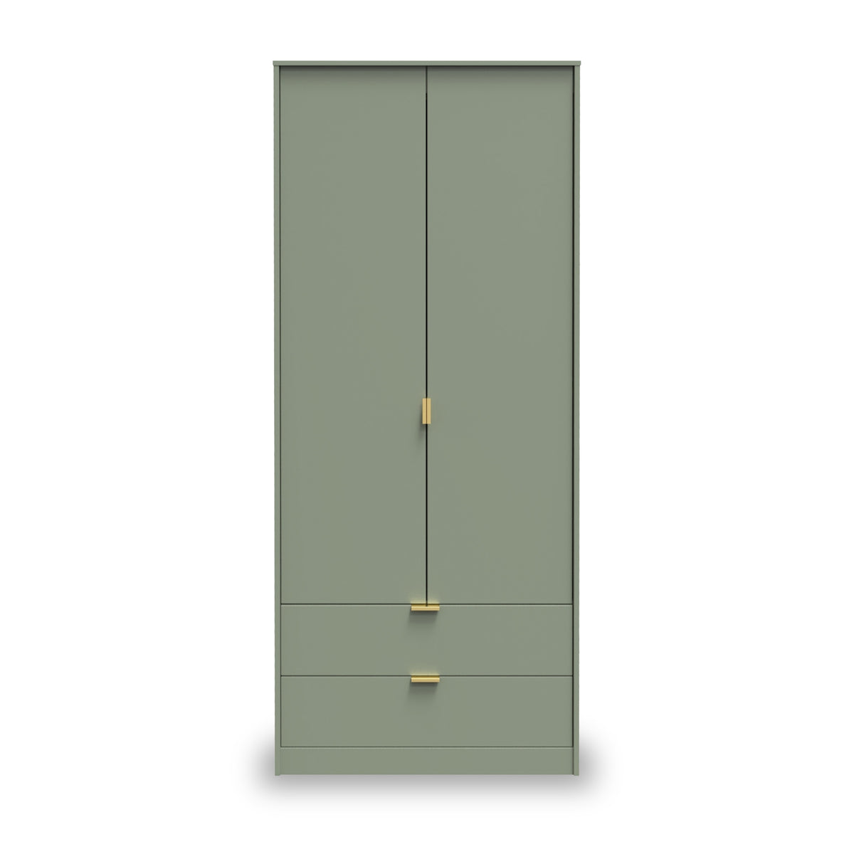 Moreno Olive Green 2 Door 2 Drawer Double Wardrobe from Roseland furniture