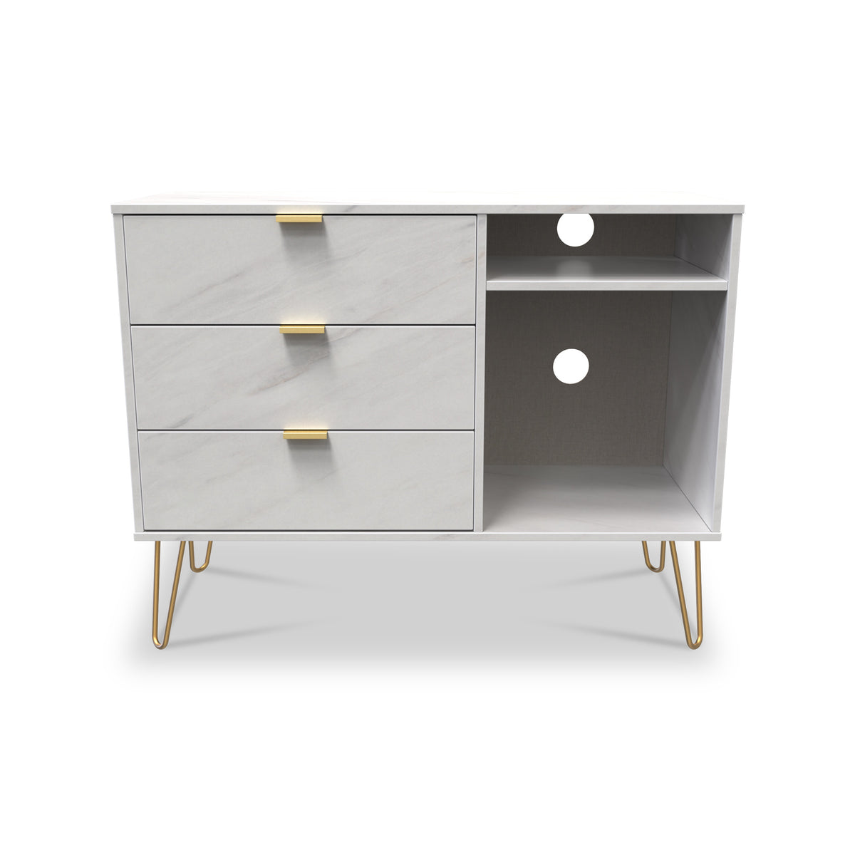 Moreno Marble 3 Drawer TV Cabinet