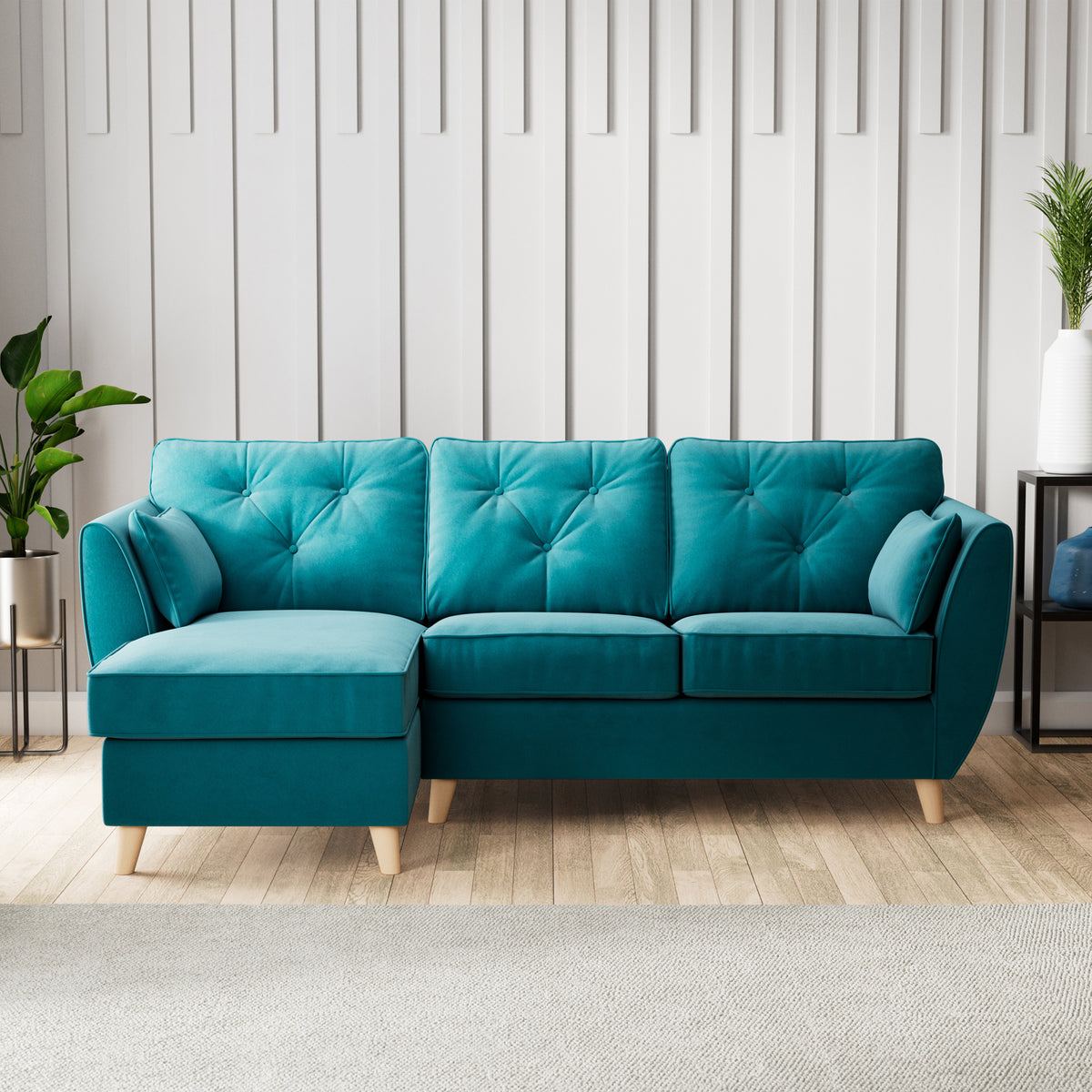 Edison Chaise LH Light Feet Mallard from Roseland Furniture