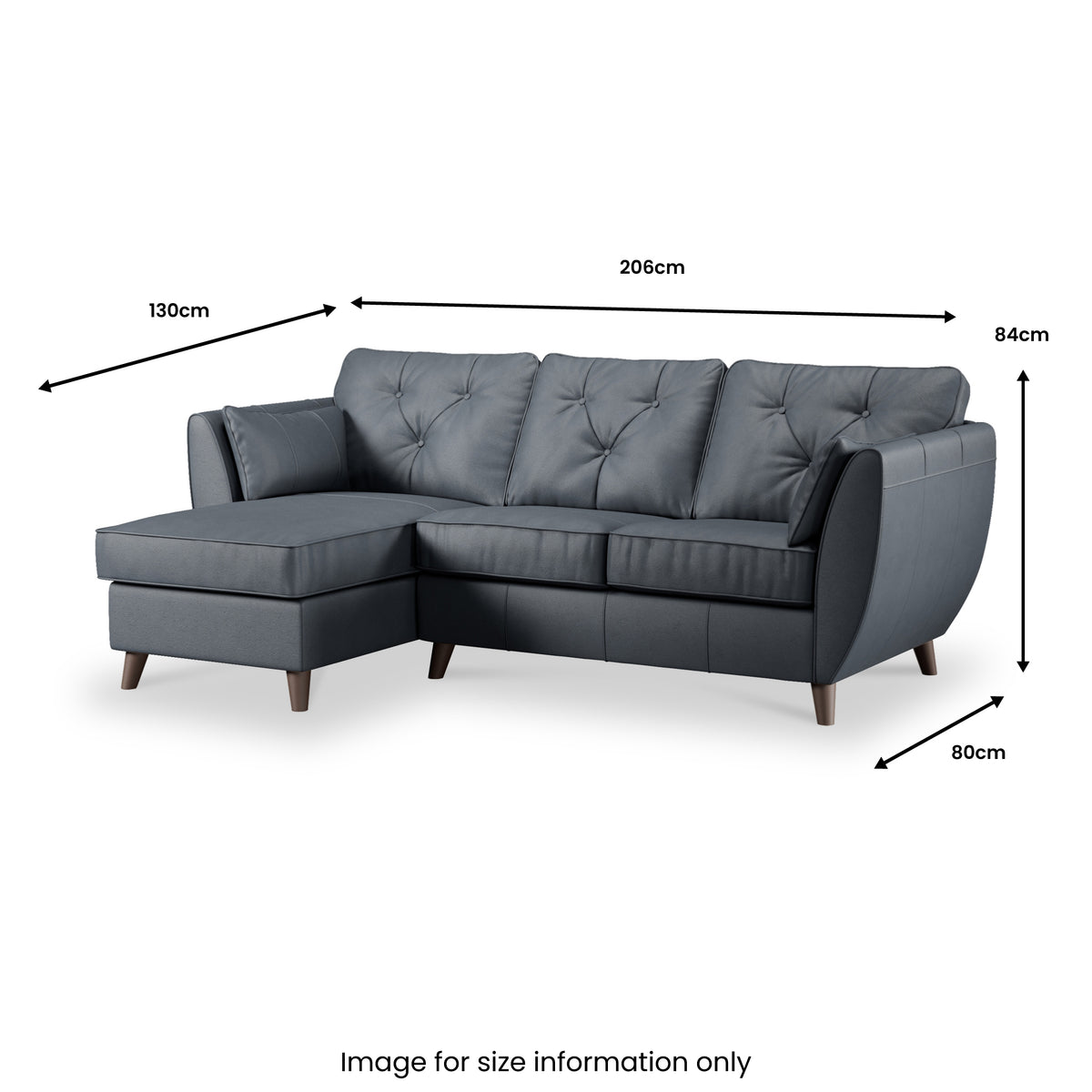 Edison Leather Chaise Dimensions