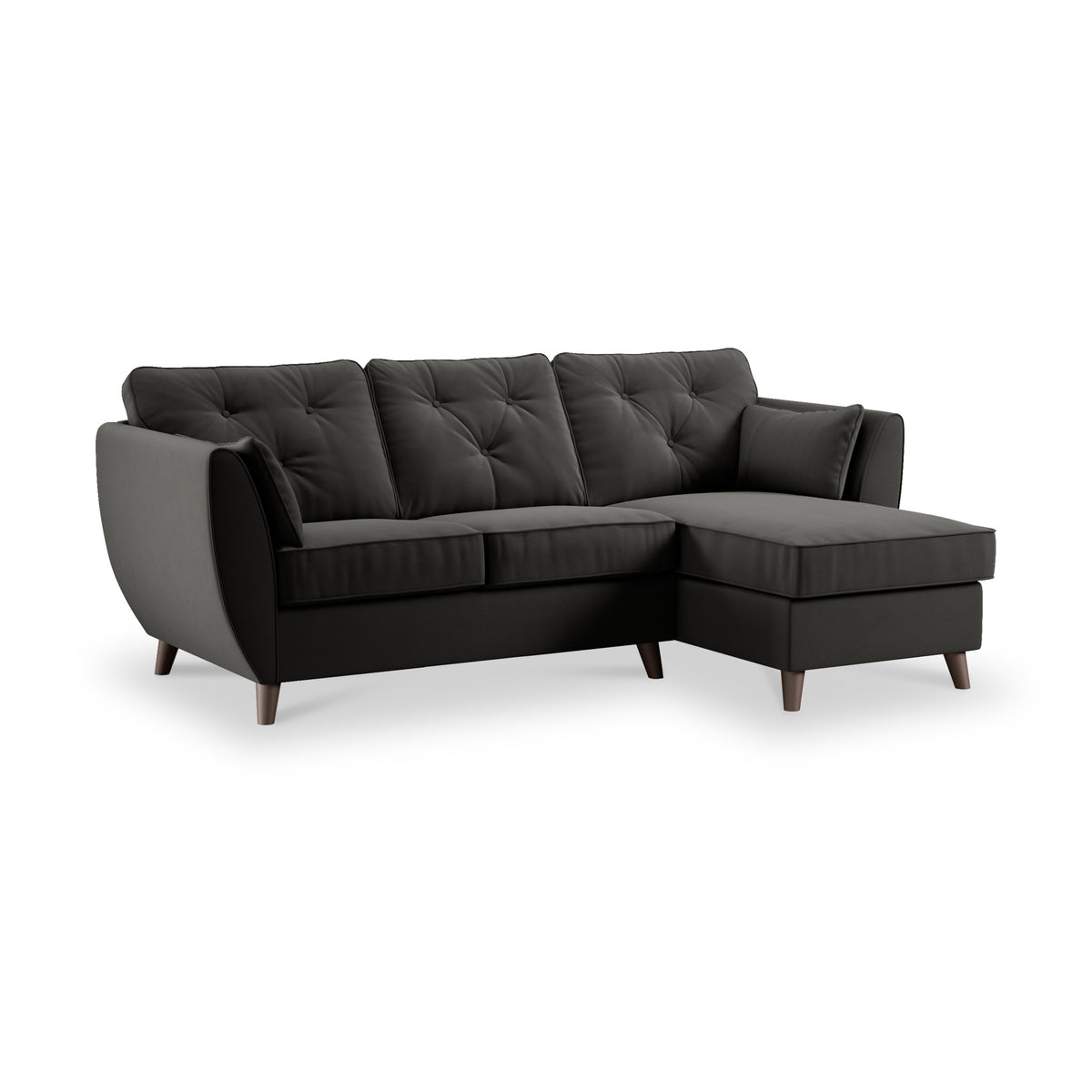 Edison Chaise RH Dark Feet Black from Roseland Furniture