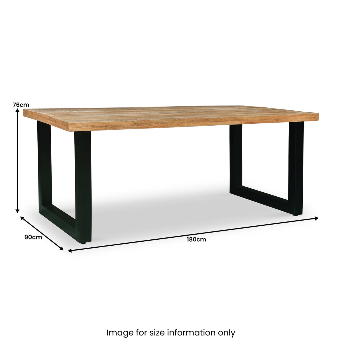 Jaxon Mango Wood 180cm Rectangular Dining Table