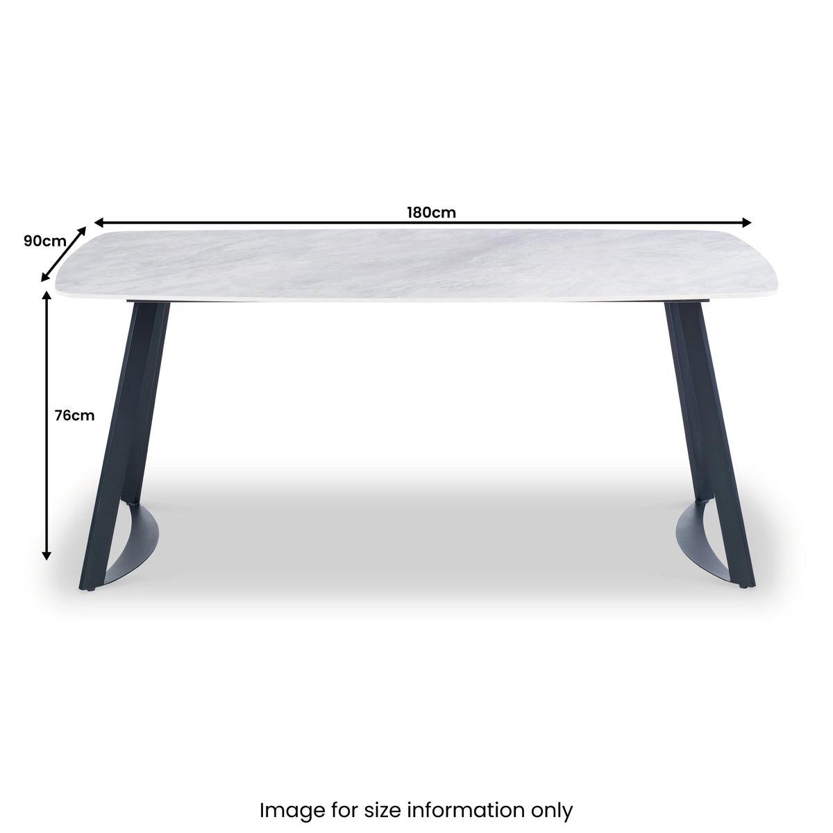 Mari Grey 180cm Sintered Stone Dining Table