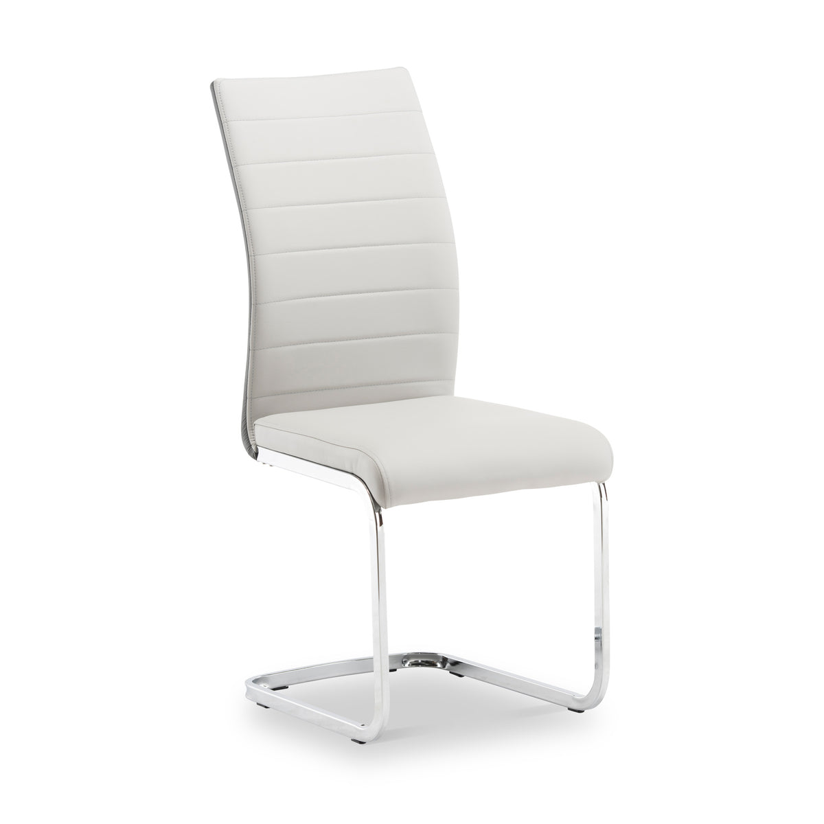 Joss Light Grey Back Faux Leather Dining Chair