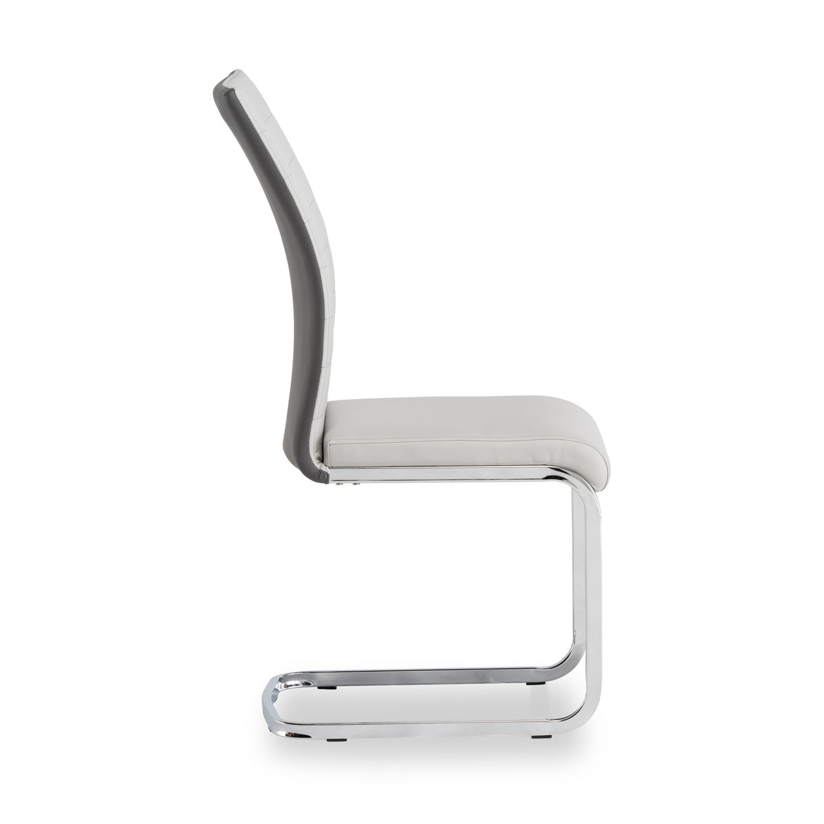 Joss Light Grey Back Faux Leather Dining Chair