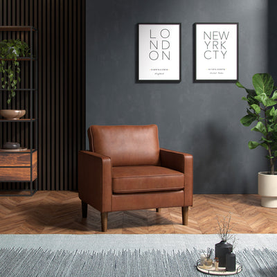 Jefri Faux Leather Armchair