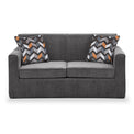 Welton Charcoal Soft Weave 2 Seater Sofa Bed with Morelisa Charcoal Cushions