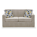 Welton Oatmeal Soft Weave 2 Seater Sofa Bed with Morelisa Mustard
