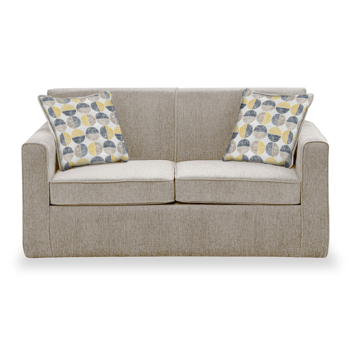 Welton Oatmeal Soft Weave 2 Seater Sofa Bed with Refus Beige