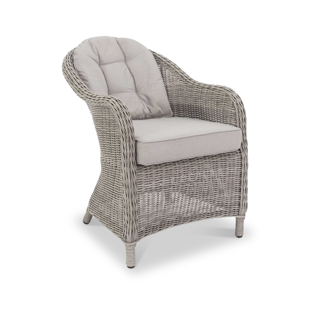 Maze Oxford 4 Seat Round Rattan Dining Set with Heritage Chairs