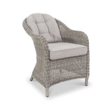 Maze Oxford 4 Seat Round Rattan Dining Set with Heritage Chairs