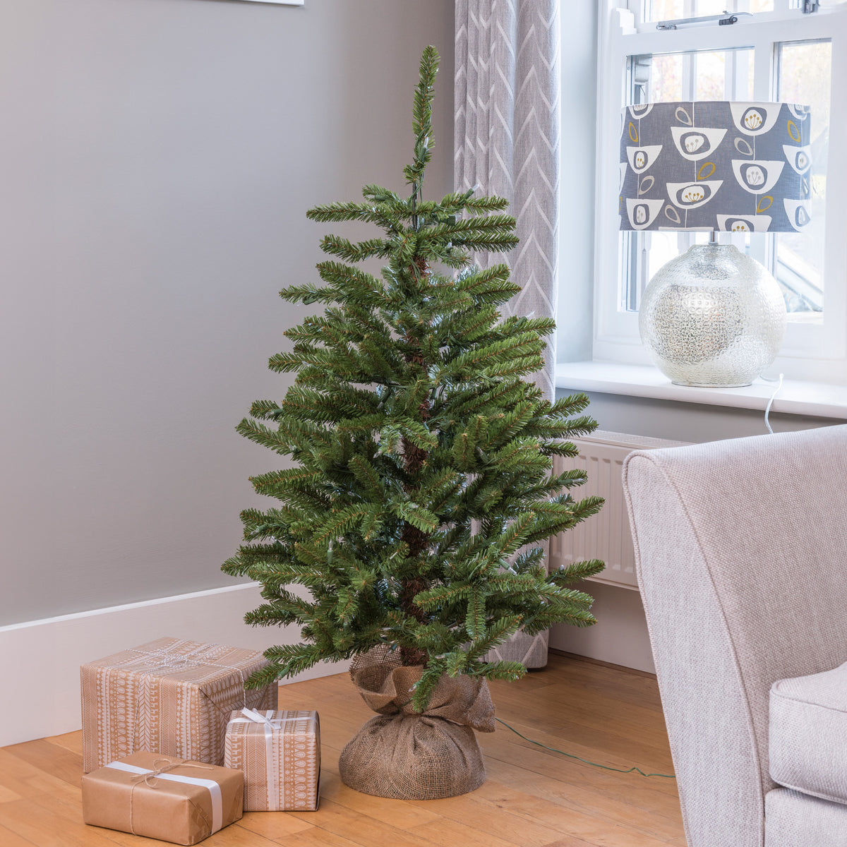 Kensington Fir Christmas Tree with Burlap Bag