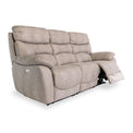 Fraser Natural Fabric Electric Reclining 3 Seater Settee