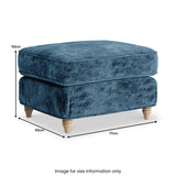 Alfie and Arthur Navy Universal Footstool from Roseland Furniture