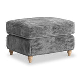 Alfie and Arthur Charcoal Universal Footstool from Roseland Furniture