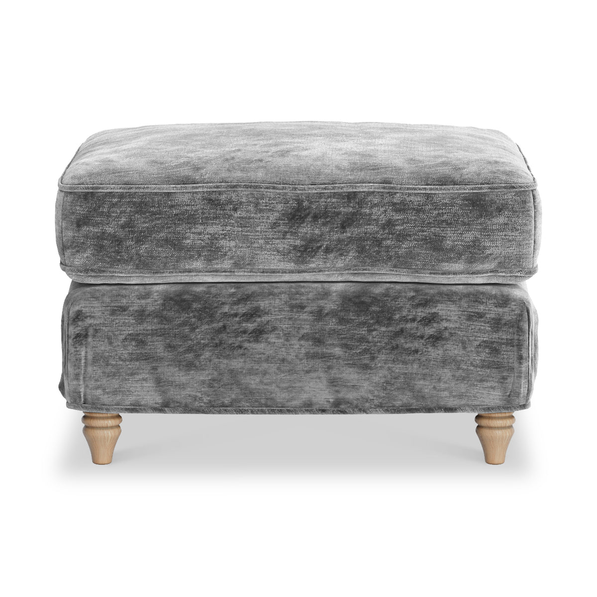 Alfie and Arthur Charcoal Universal Footstool from Roseland Furniture