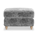 Alfie and Arthur Charcoal Universal Footstool from Roseland Furniture