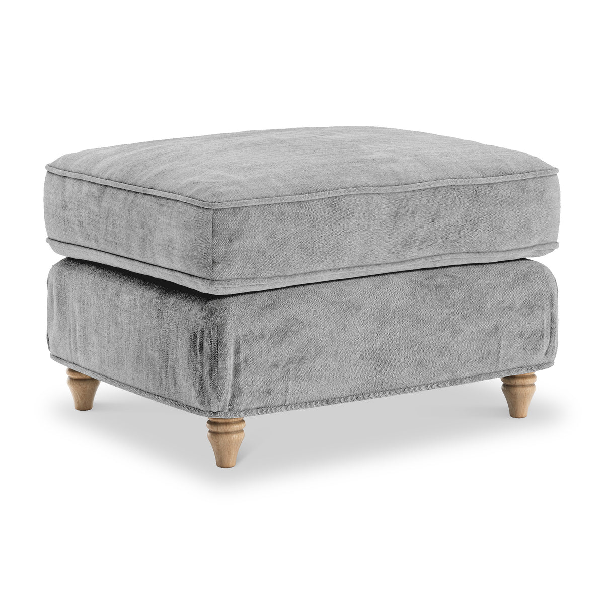 Alfie and Arthur Ice Grey Universal Footstool from Roseland Furniture