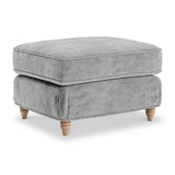 Alfie and Arthur Ice Grey Universal Footstool from Roseland Furniture