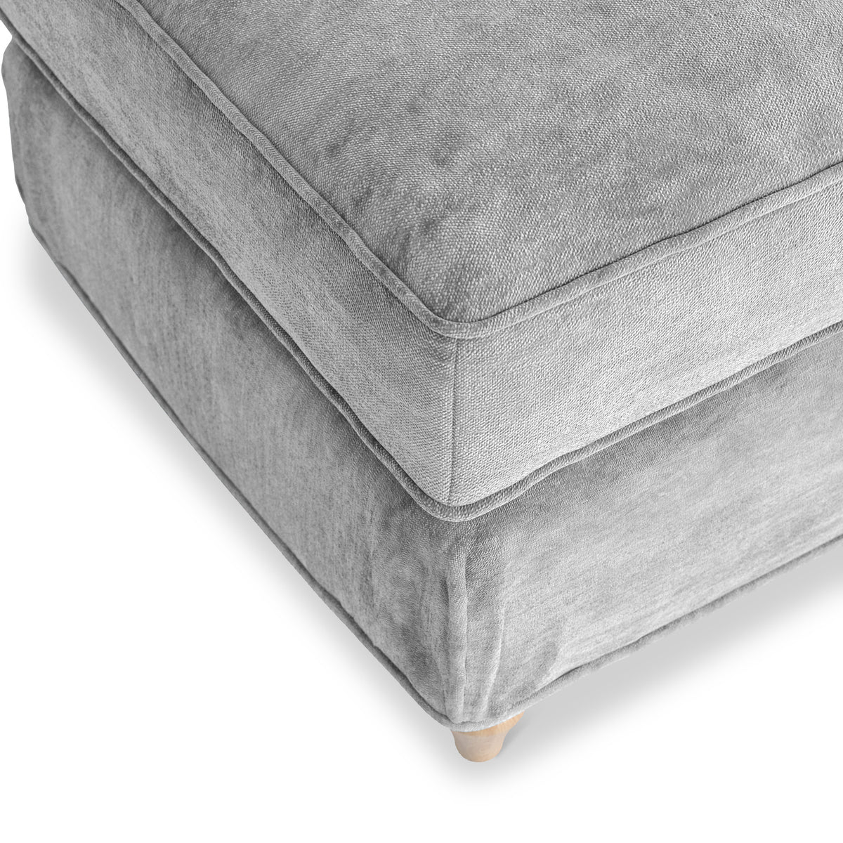 Alfie and Arthur Ice Grey Universal Footstool from Roseland Furniture