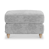 Alfie and Arthur Ice Grey Universal Footstool from Roseland Furniture