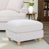 Alfie and Arthur Woven Cream Universal Footstool from Roseland Furniture