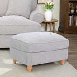 Alfie and Arthur Woven Light Grey Universal Footstool from Roseland Furniture