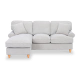Alfie Woven Light Grey Left Hand Chaise Sofa from Roseland Furniture