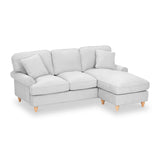Alfie Woven Light Grey Right Hand Chaise Sofa from Roseland Furniture