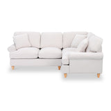 Alfie Woven Cream Right Hand Corner Sofa from Roseland Furniture