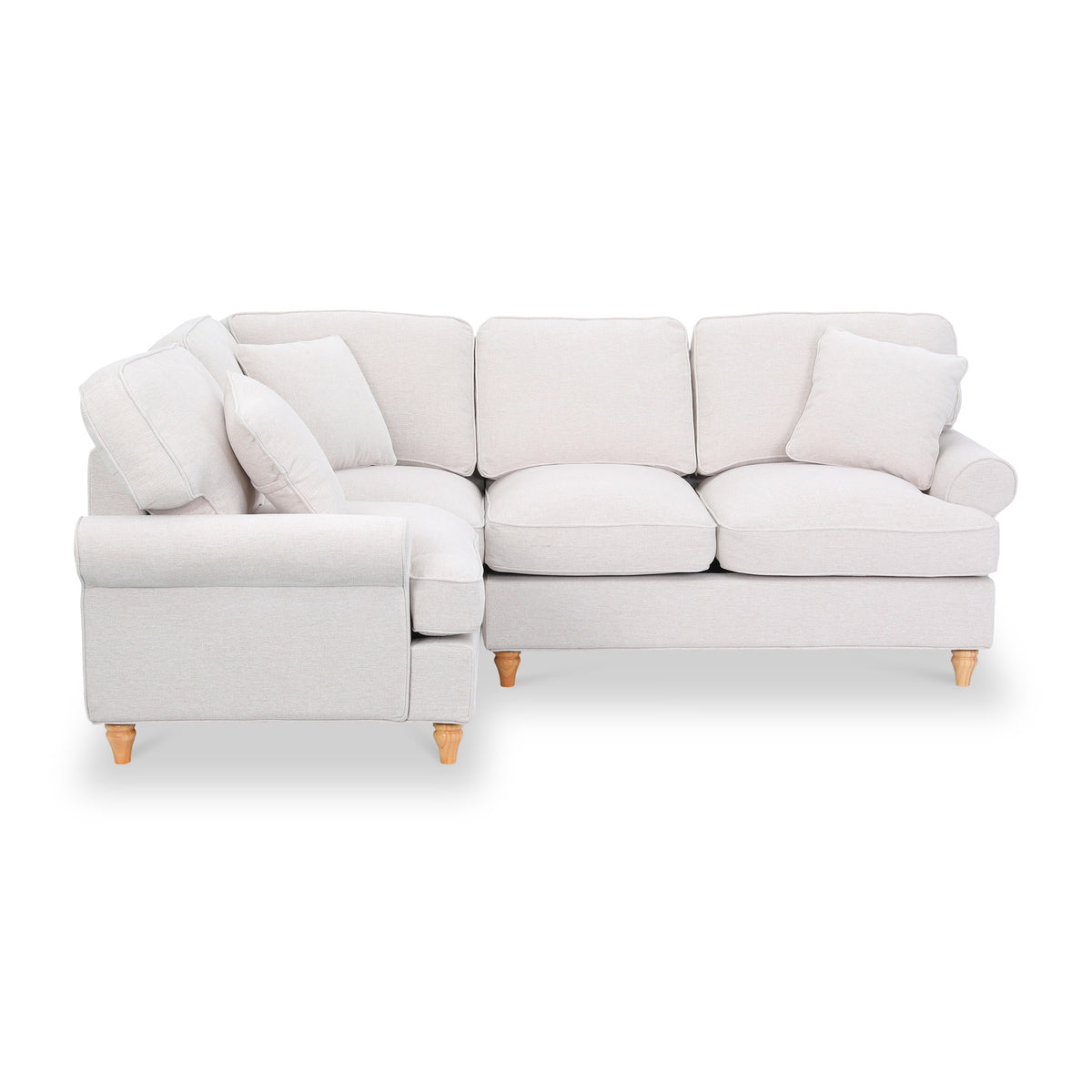 Alfie Woven Cream Left Hand Corner Sofa from Roseland Furniture
