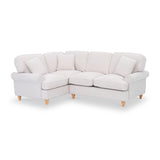 Alfie Woven Cream Left Hand Corner Sofa from Roseland Furniture