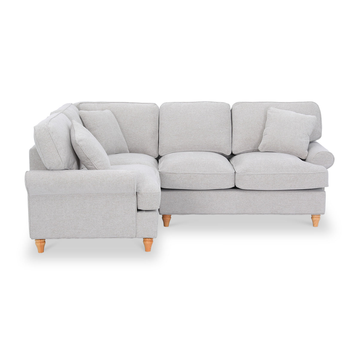 Alfie Woven Light Grey Left Hand Corner Sofa from Roseland Furniture