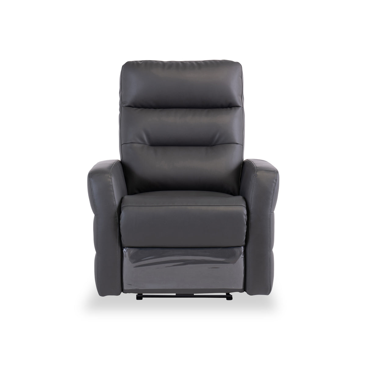 Harlem Charcoal Leather Electric Reclining Armchair from Roseland Furniture