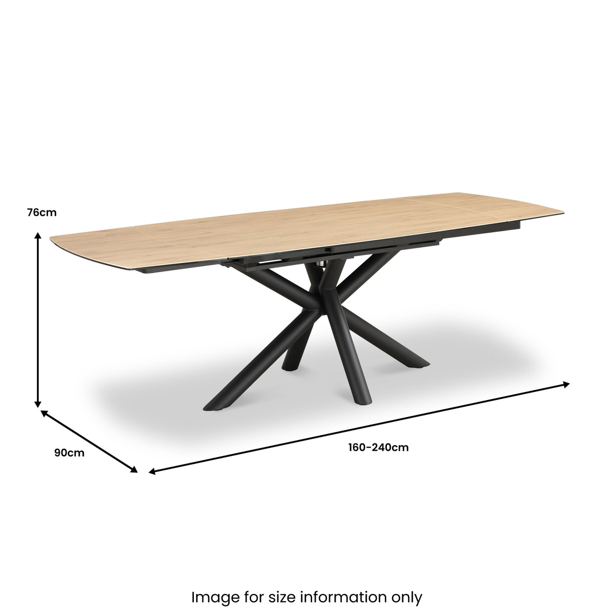 Twell 160 240cm Extending Dining Table Wood Effect from Roseland Furniture