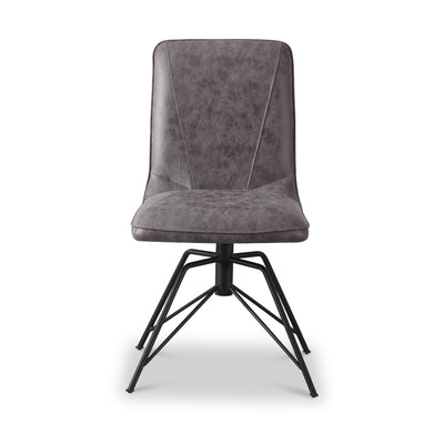 Mateo Faux Suede Swivel Dining Chair