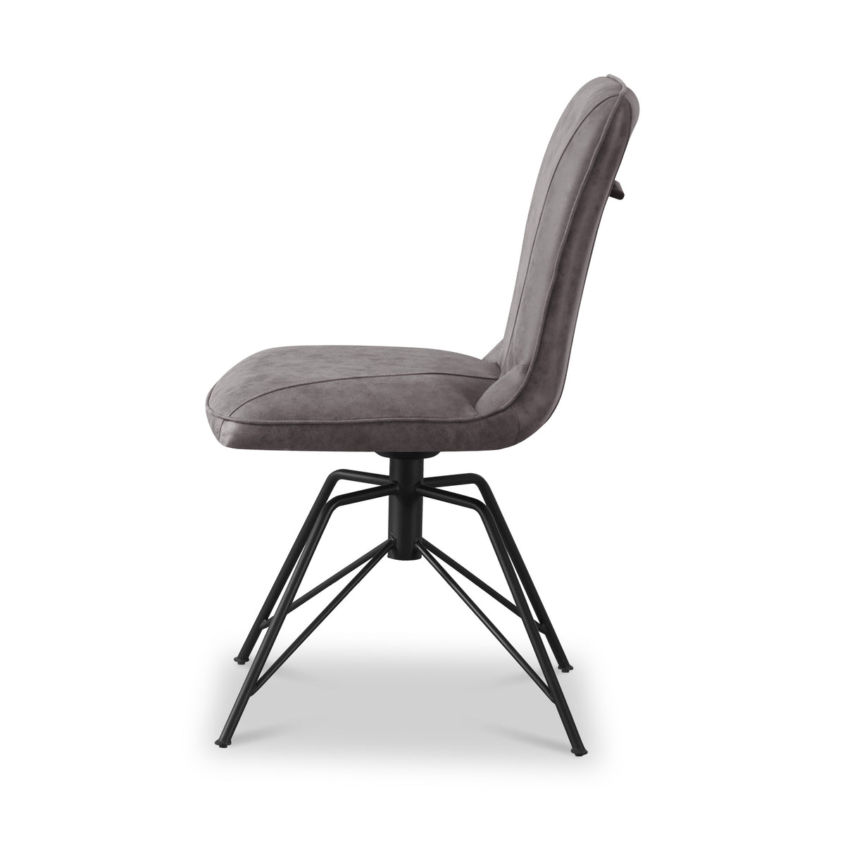 Mateo Faux Leather Swivel Dining Chair Grey from Roseland Furniture