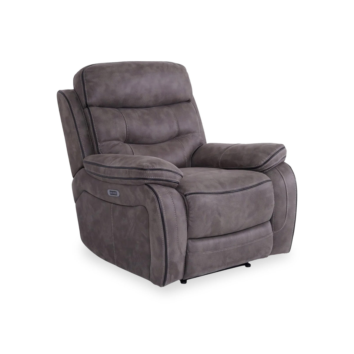 Stanford Charcoal Leather Electric Reclining Armchair from Roseland Furniture