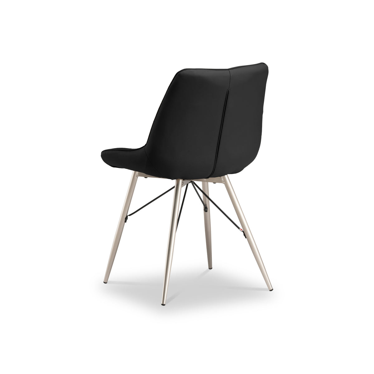 Ana Black Faux Leather Dining Chair by Roseland Furniture