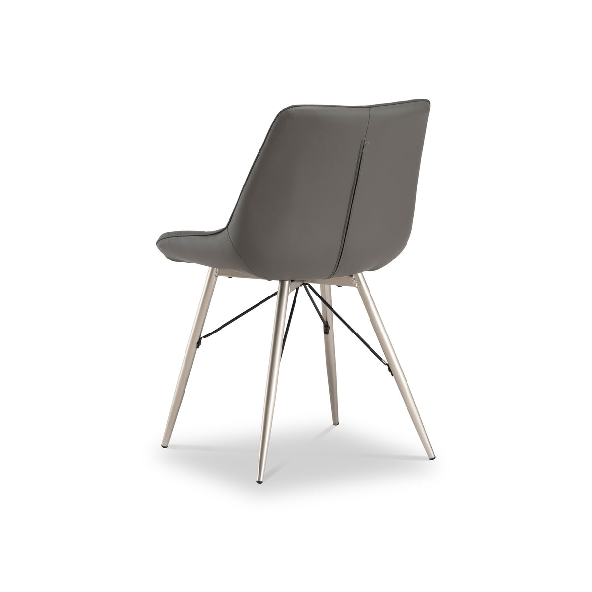 Ana Grey Faux Leather Dining Chair by Roseland Furniture