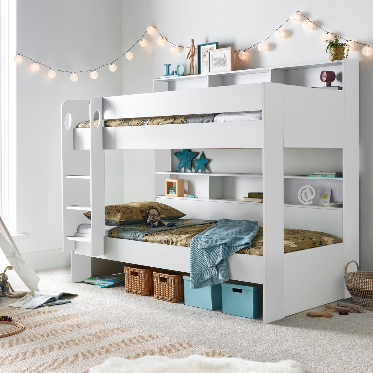 Ashbury White Storage Bunk Bed for bedroom