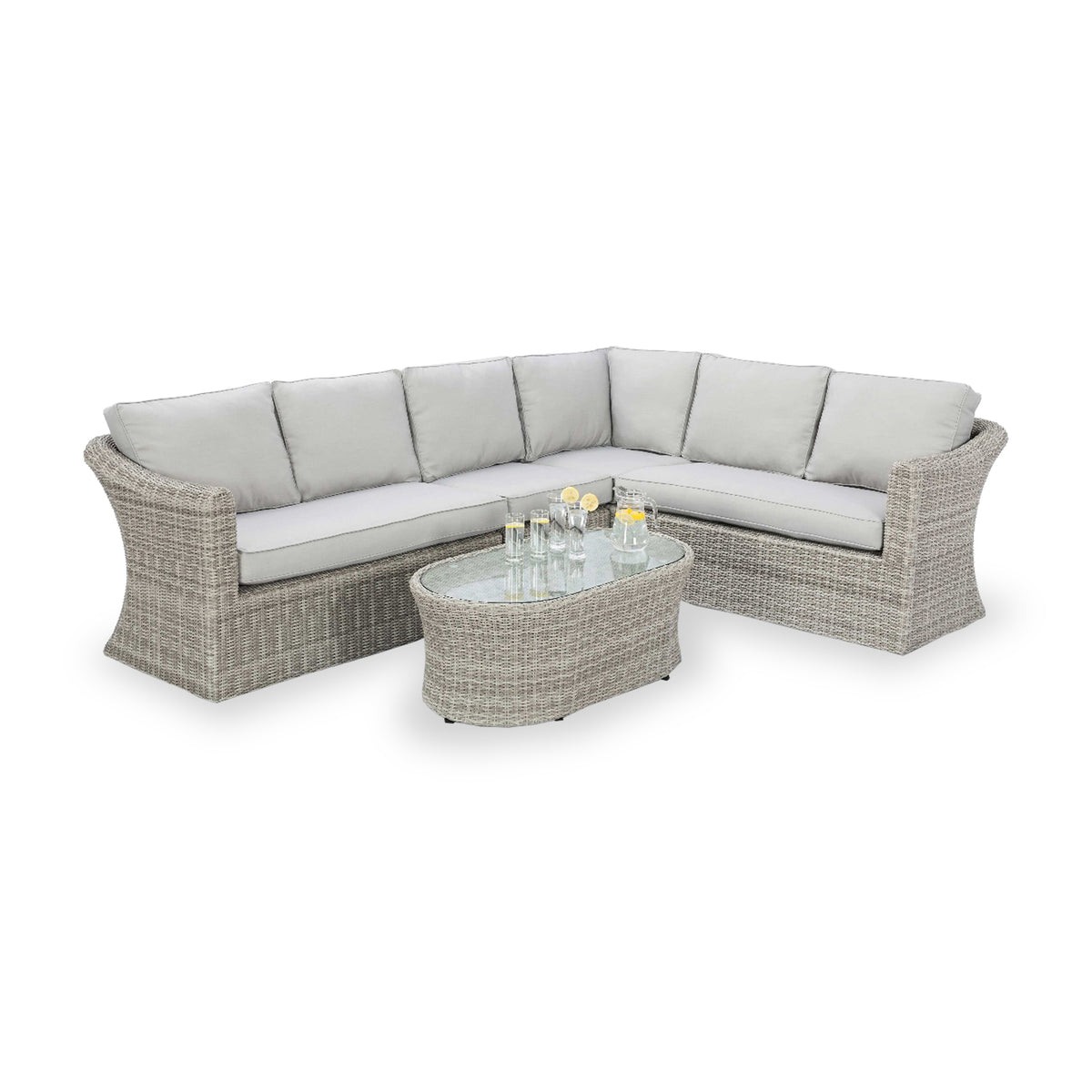 Maze Oxford Large Rattan Corner Sofa Group from Roseland Furniture