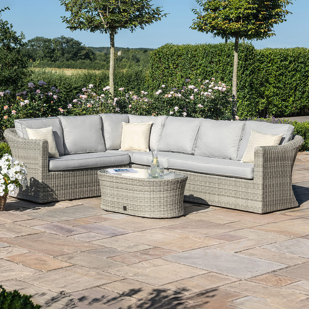 Maze Oxford Large Rattan Outdoor Corner Sofa Group