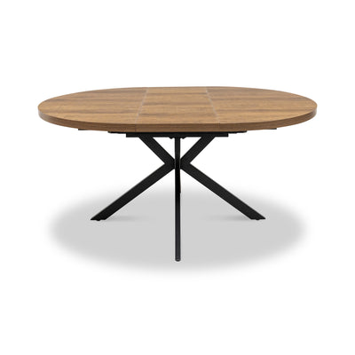 Barker 120cm-160cm Dark Oak Effect Extending Dining Table