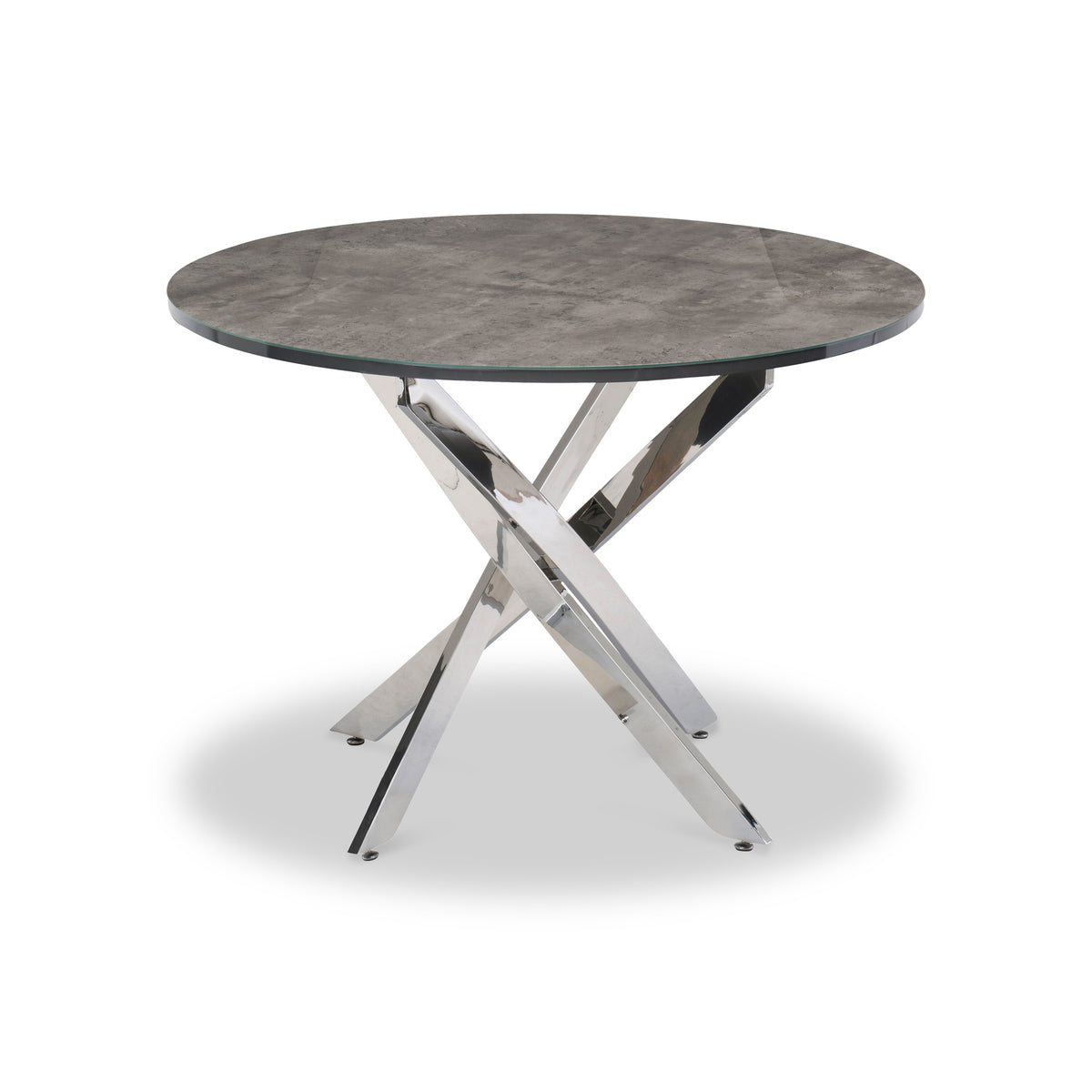 Parker Grey Round Dining Table from Roseland Furniture